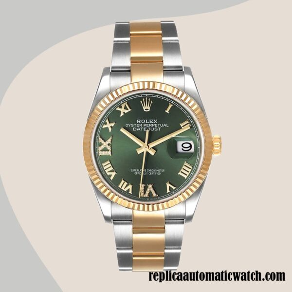 replica automatic Rolex Datejust Rolex Calibre 2836/2813 m126233-0026 Men's Green Dial - Image 2